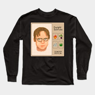 Dwight Schrute pixel Long Sleeve T-Shirt